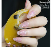 sweetcolor韩国环保，亮片指甲油少女的谎言，樱花精灵粉s367