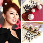 女人我最大韩国发饰，珍珠螺旋夹盘发器，旋转造型发夹美发工具头饰