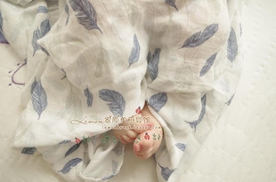 发新生婴儿童宝宝竹纤维纯棉超柔纱布巾浴巾毛巾抱被夏季