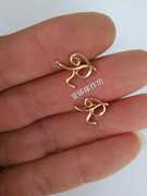 手工DIY定制耳环订做字母名字戒指男女情侣对戒刻字创意表白礼物