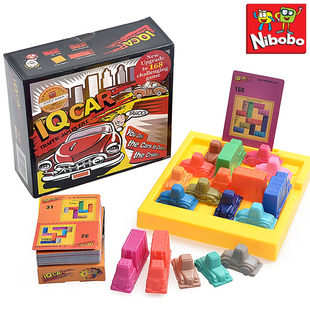nibobo儿童益智力玩具，iqcar赛车突围二代168关豪华版汽车华容道