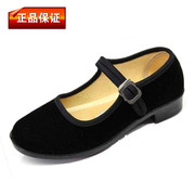 小方跟老北京儿童布鞋女童小礼仪，体操黑布鞋舞蹈鞋黑色平绒鞋
