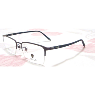 TESLA 特斯拉 纯钛半框近视框架眼镜架男士超轻镜架时尚商务眼镜