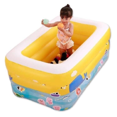 小型庭院宝宝游泳池家用婴儿充气浴盆加大商用小孩幼儿童充气式