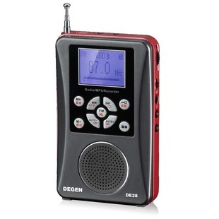 degen德劲de28数字调谐全波段，收音机收录播音响型手持便携型