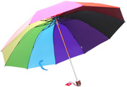 雨丝梦彩虹伞创意伞彩色晴雨伞超大防风雨伞女三折伞折叠大号男女