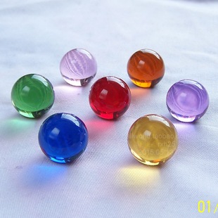 迷你水晶球工艺装饰球水晶摆件，玻璃球弹珠艺术品配件道具高透圆滑