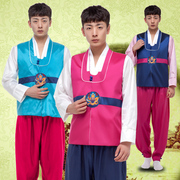 韩国改良传统民族服饰，朝鲜族服装大长今韩服，男成人古装舞蹈演出服