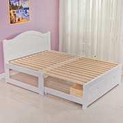 多功能实木沙发床，1.2米1.5米抽拉床坐卧两用简约伸缩床折叠床