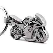 带led灯摩托车，钥匙扣创意汽车钥匙链，挂件金属钥匙圈