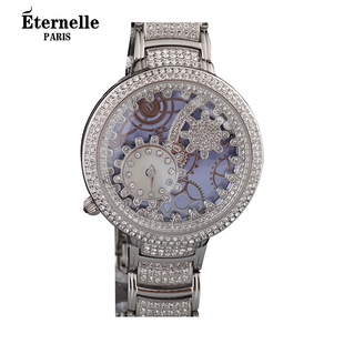 法国Eternelle奥地利水晶石英表 欧美风时尚腕表杂志款时装表