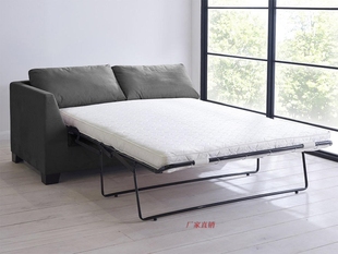 美式现代简约转角沙发床多功能双人单人脚蹬折叠俩用沙发床