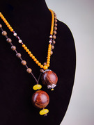 印度金星小叶紫檀木吊坠单珠时尚，装饰项链(二选一)首饰原创韩版