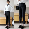 韩版高腰直筒西裤女士，正装裤黑色，工作裤子女职业西装裤工装裤长裤