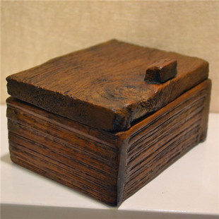 诗玛哈泰国(哈泰国)手工艺品木雕，收纳盒饰品盒桌面，摆件实木名片盒方形创意