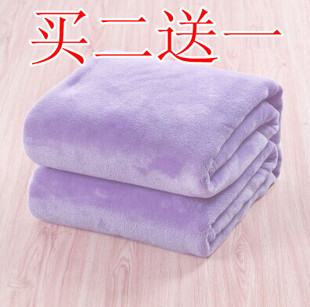 法莱绒毛毯床单法兰绒休闲毯沙发毯毛巾被，纯色珊瑚绒毯子盖毯