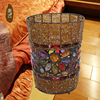 奥古工艺品欧式手工垃圾桶 创意咖啡厅废纸篓收纳桶 异域装饰摆设