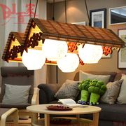 东南亚中式实木吊灯创意竹编客厅灯餐厅灯茶楼包厢仿古灯艺术吊灯