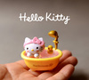 可爱浴缸戏水场景 中号Hello kitty 凯蒂猫KT猫公仔人偶摆件玩具