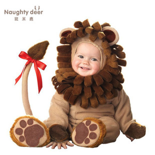 万圣节儿童节演出服装宝宝造型衣婴幼儿动物连体衣连身衣小狮