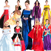 万圣节表演服装欧洲皇室，公主服装复古宫廷，女王礼服洋装写真连衣裙