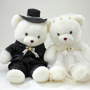 婚纱熊公仔熊情侣泰迪熊对熊婚庆压床娃娃熊宝宝结婚