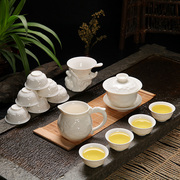 青花瓷骨瓷陶瓷功夫茶具套装 整套茶具 广告订做LOGO