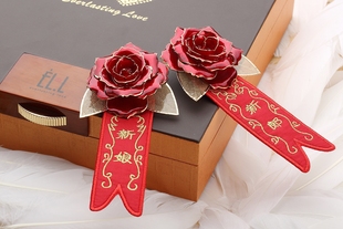婚庆埃维纳镀金真玫瑰花，豪华套装高贵典雅时尚靓丽包