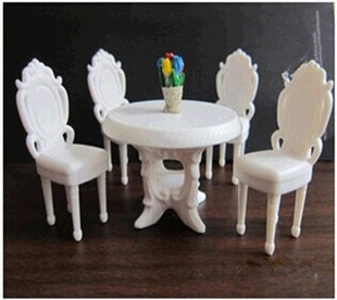 室内模型 桌子椅子桌椅ABS室内模型圆桌1 20/1 25/30欧式餐桌餐椅