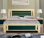 实木床1.8米双人床1.5米单人床进口松木床简约现代实木床
