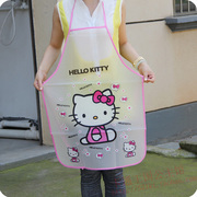 韩版家居厨房用品hello Kitty防水防污创意围裙时尚棉布成人围裙
