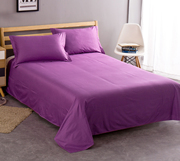 2024全棉四季款紫色床单纯色素色简约款纯棉亲肤红紫色床单