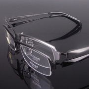 高品质超轻纯钛半框男女近视老花，配镜眼镜框架，av0911t窄框型黑灰