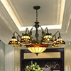 欧美法式复古蒂凡尼酒店酒吧吊灯美式客厅餐厅卧室多头美人鱼吊灯