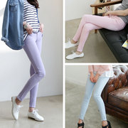 2020牛仔裤女士韩版大码显瘦铅笔，裤小脚裤，糖果彩色裤子潮