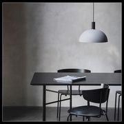 北欧简约设计师餐桌长方形餐桌，黑橡木餐桌实木，餐桌工业风实木餐桌