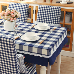 餐桌布布艺桌套椅套，套装美式欧式简约现代田园桌套椅套可定制