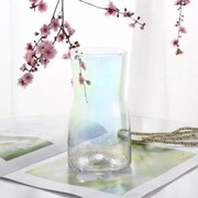 餐桌玻璃花瓶别墅，透明茶几插花简约水养炫彩，欧式家用婚房法式