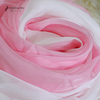 粉色+白色桑蚕丝大披肩，净色真丝丝巾长款双色，拼接雪纺女纱巾围巾