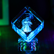 儿童节水晶魔方星座内雕发光摆件创意礼品生日送男女朋友生日礼物
