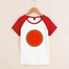 夏季男童中大童卡通可爱水果控红色西瓜短袖上衣T恤潮童小童T