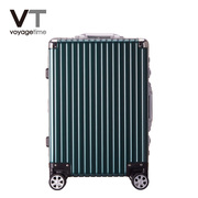 voyagetime时尚PC拉杆箱万向轮24寸旅行铝框行李箱商务登机箱20寸
