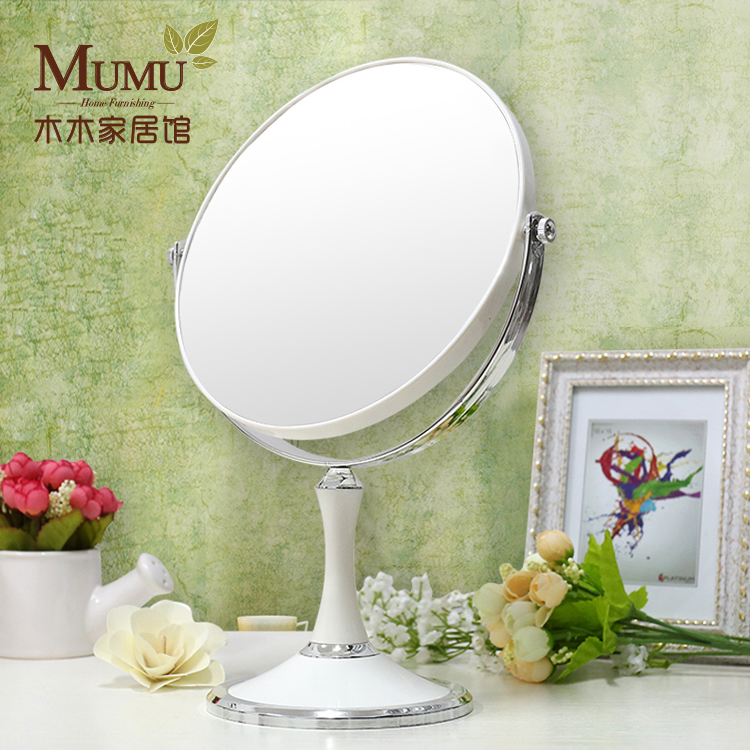 高清欧式台式化妆镜子书桌面折叠美容梳妆镜大