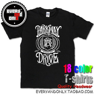 Parkway Drive金属核乐队Crest Logo字母印花图案流行圆领夏季T恤