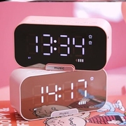 卧室创意闹钟可爱个性北欧学生用懒人床头表桌面简约电子小型时钟