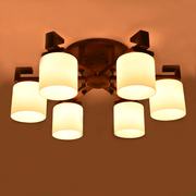 美式吸顶灯中式实木地中海欧式简约LED客厅灯卧室大厅灯