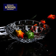 捷克bohemia进口水晶玻璃果盘，干果盘创意时尚，果盆果斗水果盘