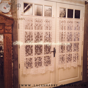 LACESHABBY复古法式乡村风格白色巴洛克刺绣蕾丝窗纱纱帘窗帘成品