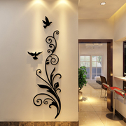3d亚克力水晶立体墙贴创意幸福鸟，客厅卧室玄关背景墙贴纸贴画