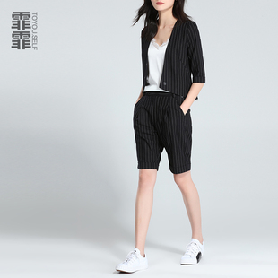 霏霏小西装2024春夏亚麻外套短款西服显瘦一粒扣休闲女装上衣